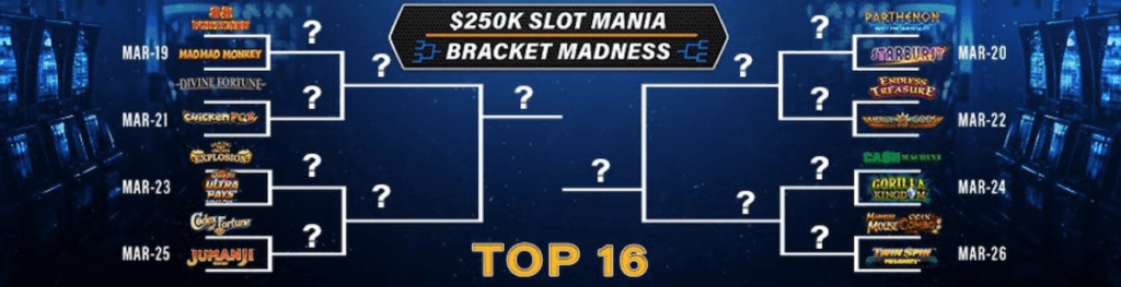 $250K Slot Mania Bracket Madness