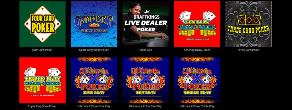 DraftKings Poker games