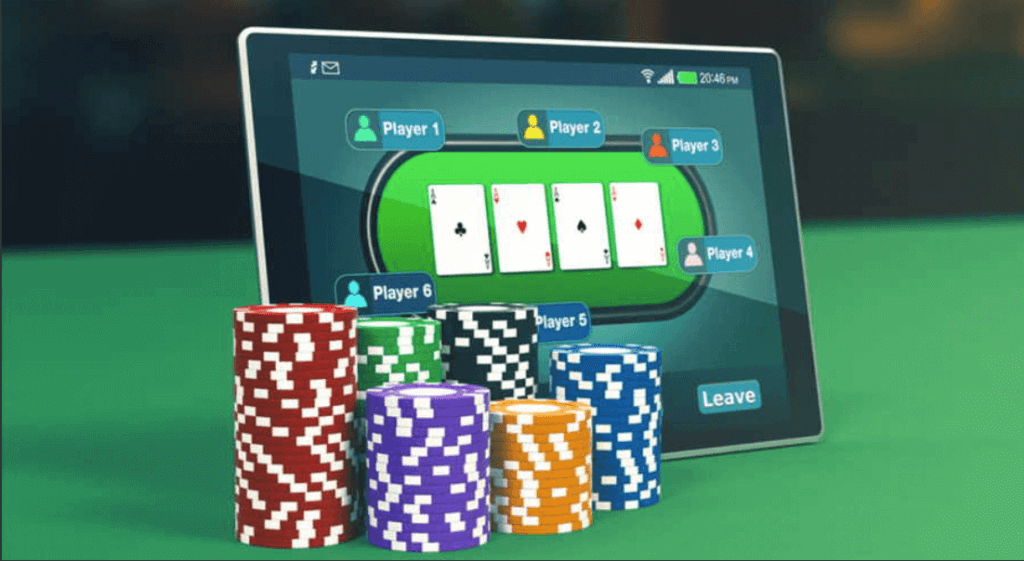 poker displayed on tablet