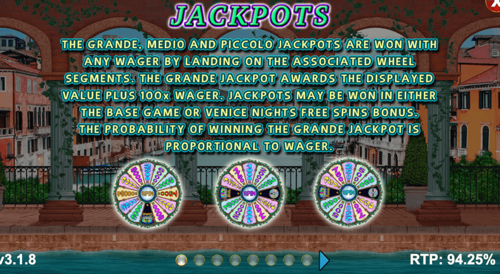 Venice Amore Jackpots