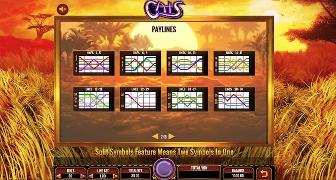 Cats Slot Paylines