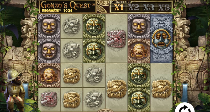 Gameplay Gonzo's Quest Megaways 1