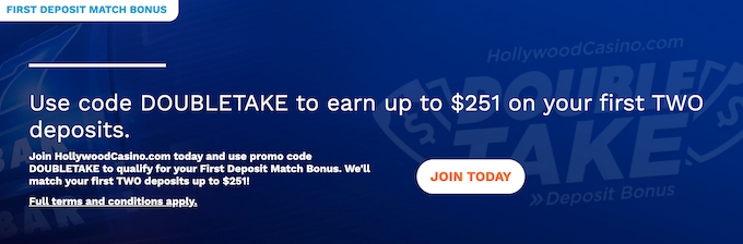 Hollywood Casino Online Welcome Bonus