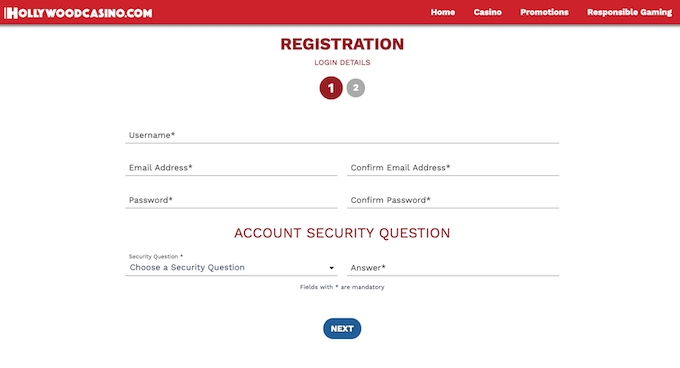 Hollywood Casino Registration