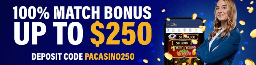 Betrivers welcome bonus - 100% deposit match up to $250