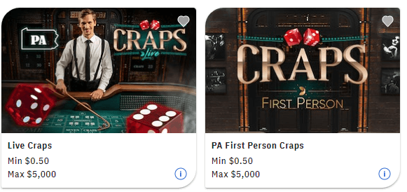 Barstool Sportsbook Casino - Craps