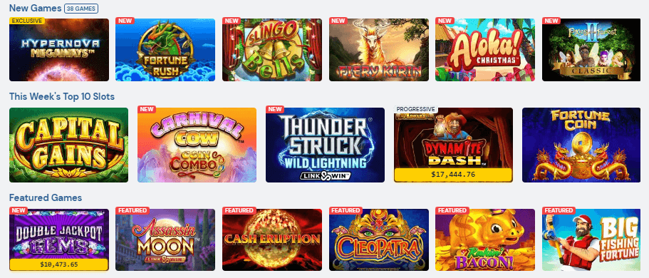 BetRivers casino - Casino games