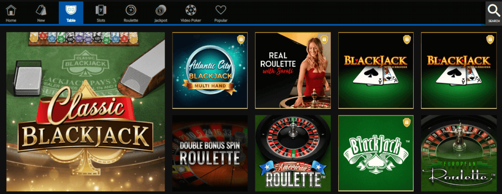 Betway review - table games