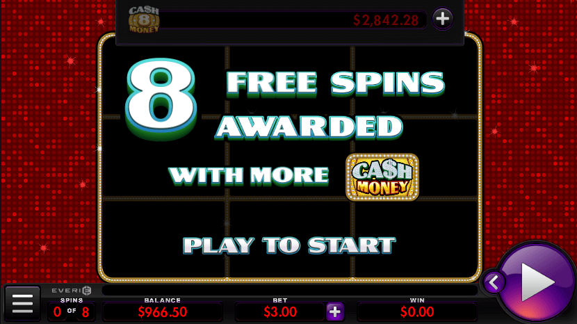 Cash money free spins