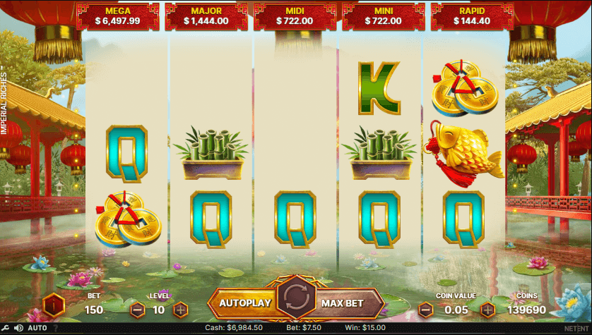 Imperial riches review - avalanche feature