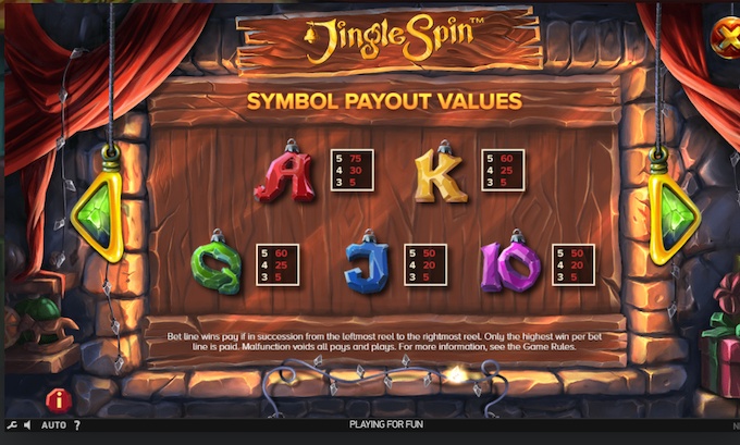 Jingle Spin Slot Symbols
