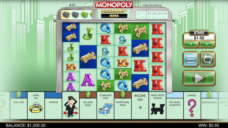Megaways 6 Monopoly Megaways