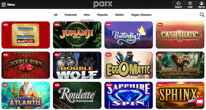 Parx Online Casino Game Library