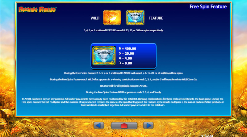 Raging Rhino Slot Free Spins