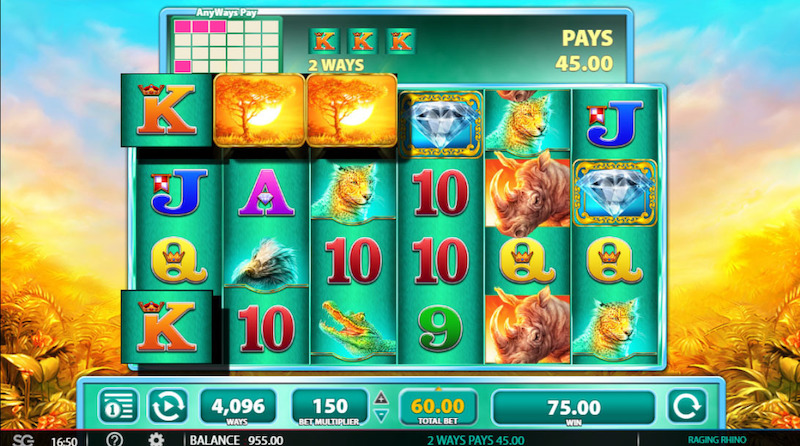 Raging Rhino Slot Gameplay