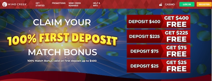 Wind Creek Online Casino Bonus