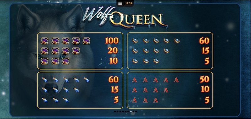 Wolf Queen Paytable 2